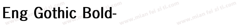 Eng Gothic Bold字体转换